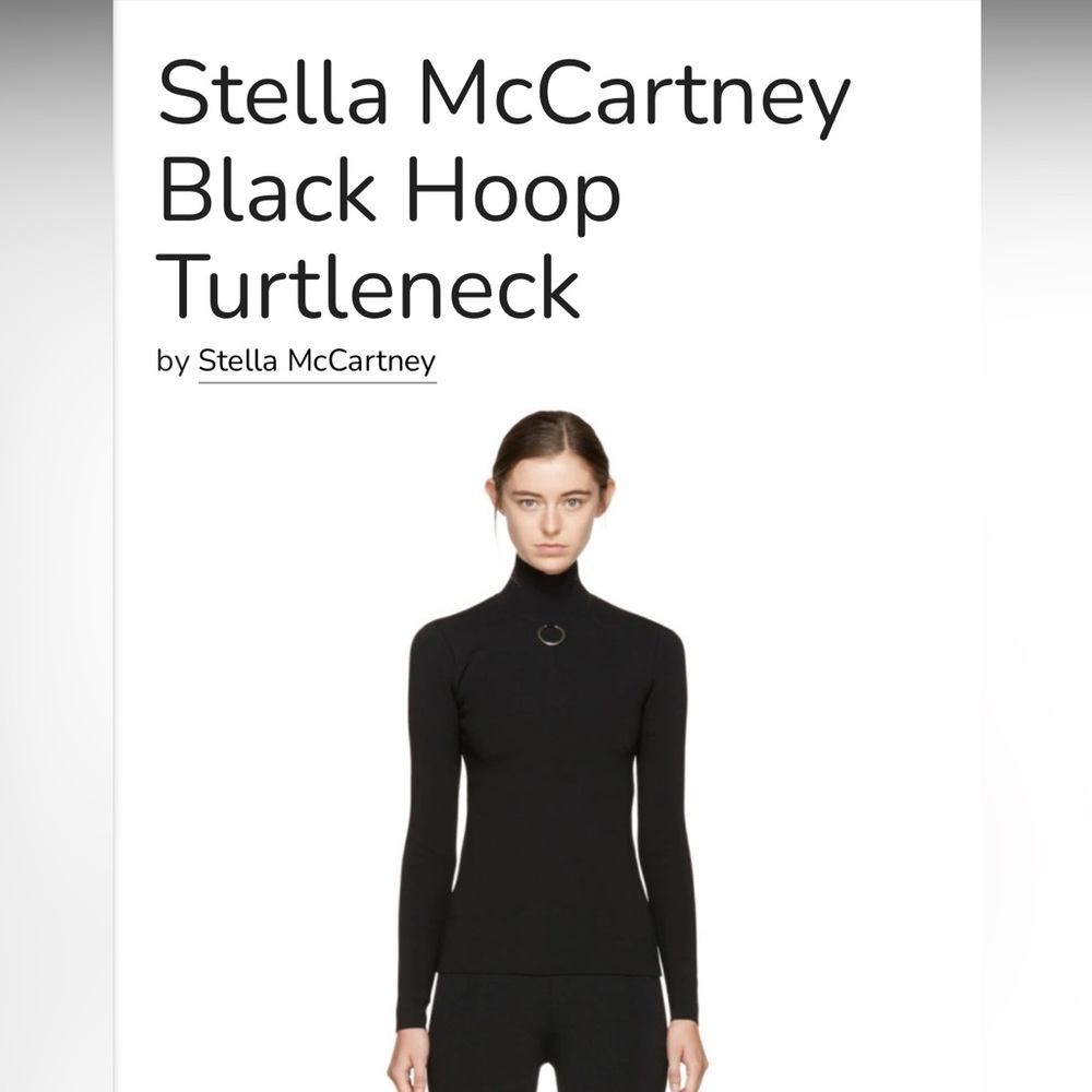 Stella McCartney Black Turtleneck with Hoop Detail